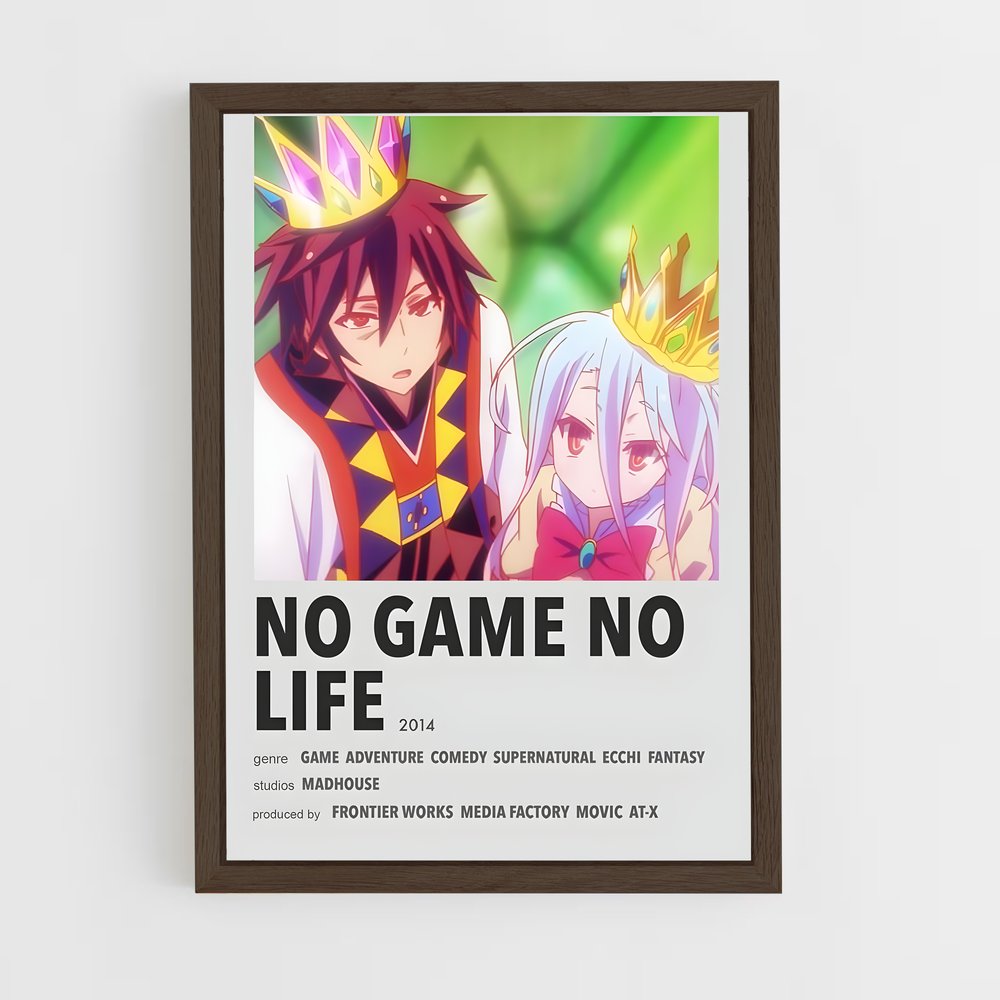 ap-no game no life-2 cadre Bois foncé