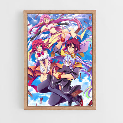 ap-no game no life-3 cadre Bois clair