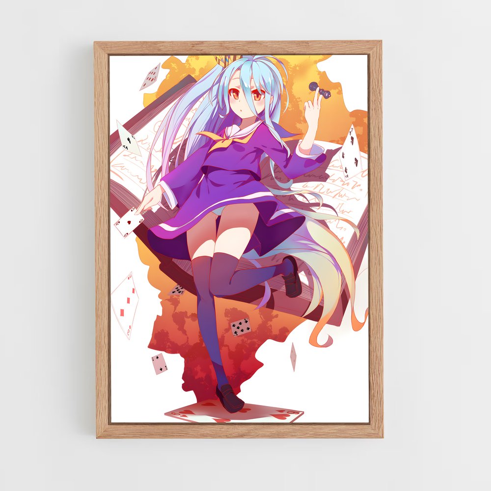 ap-no game no life-5 cadre Bois clair