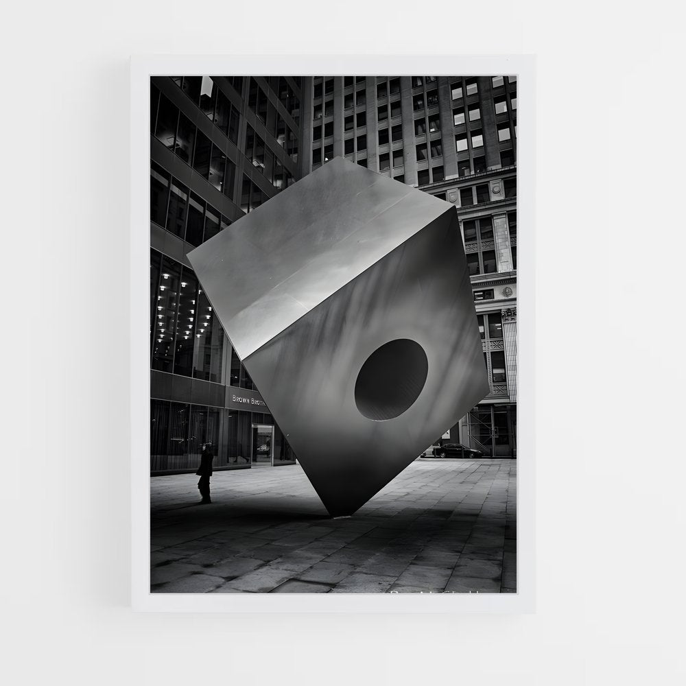 ap-noguchi red cube-1 cadre Blanc