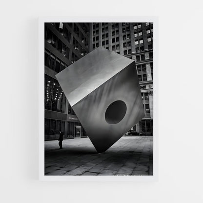 ap-noguchi red cube-1 cadre Blanc