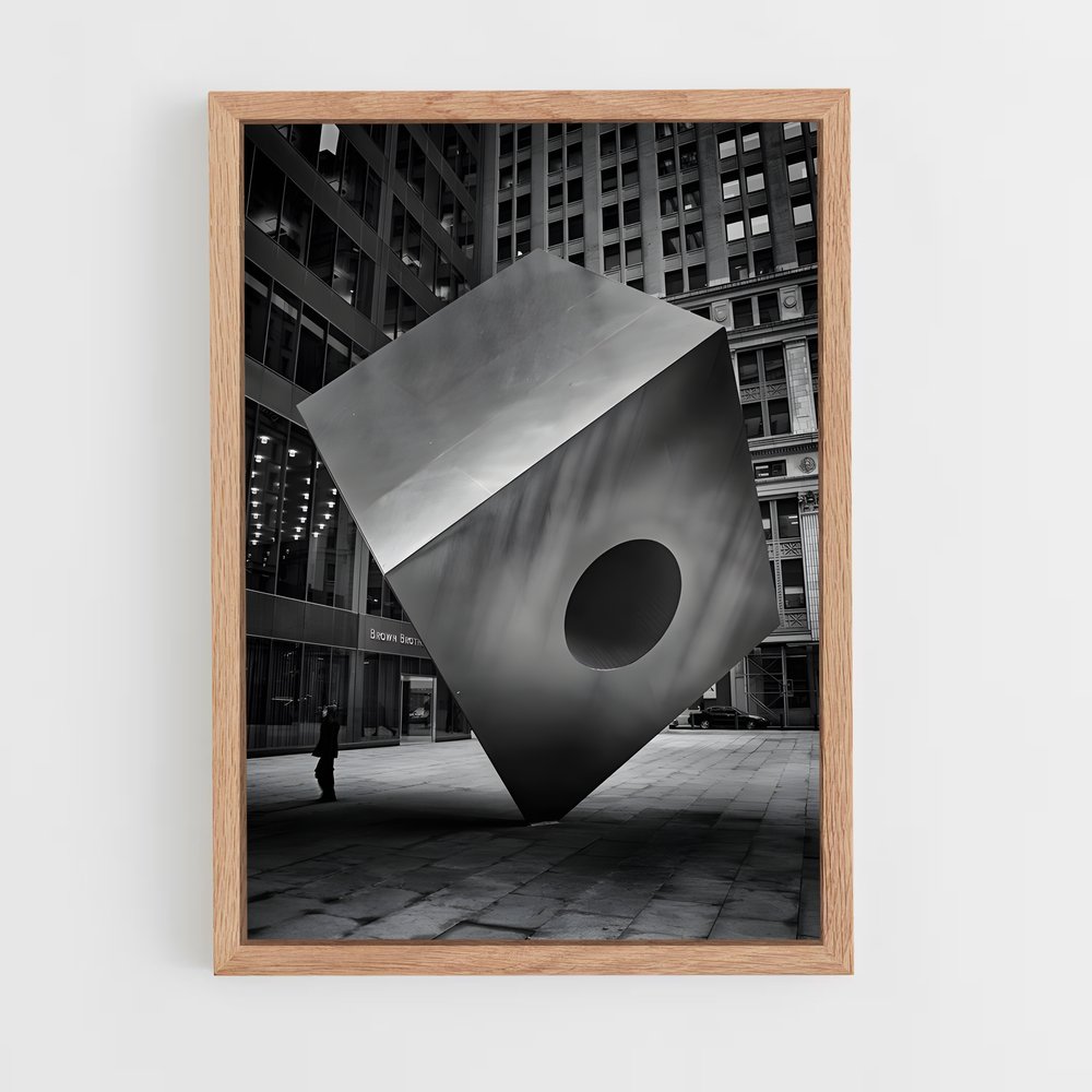 ap-noguchi red cube-1 cadre Bois clair