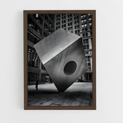 ap-noguchi red cube-1 cadre Bois foncé