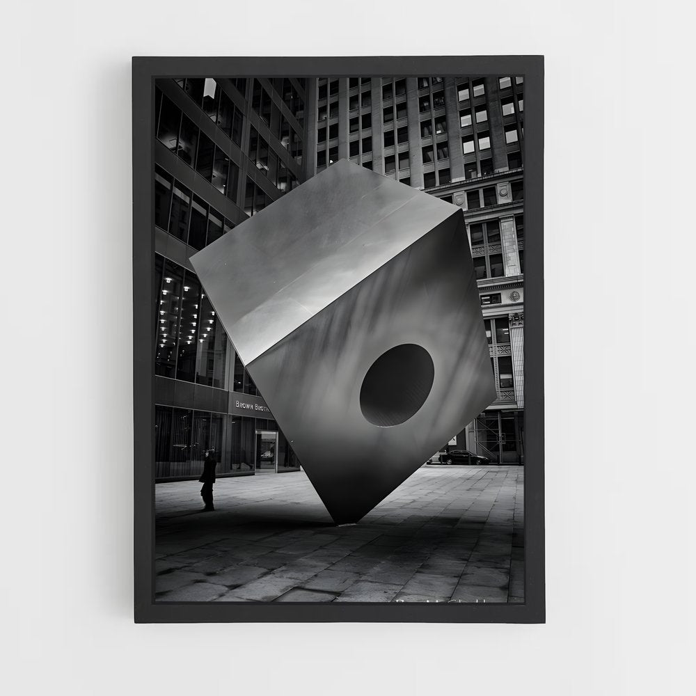 ap-noguchi red cube-1 cadre Noir