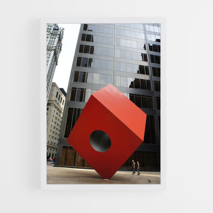 ap-noguchi red cube-2 cadre Blanc