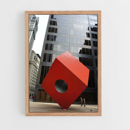 ap-noguchi red cube-2 cadre Bois clair