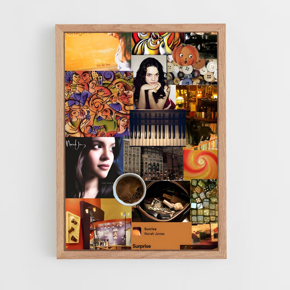 ap-norah jones-4 cadre Bois clair