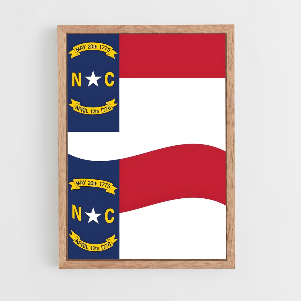 ap-north carolina flag-1 cadre Bois clair