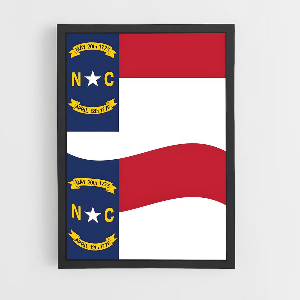 ap-north carolina flag-1 cadre Noir