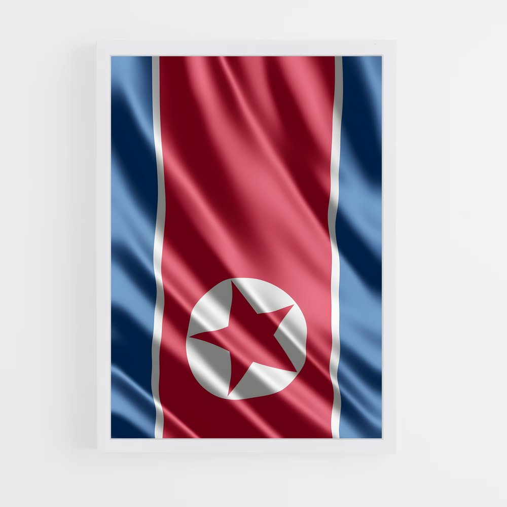 ap-north korea flag-1 cadre Blanc