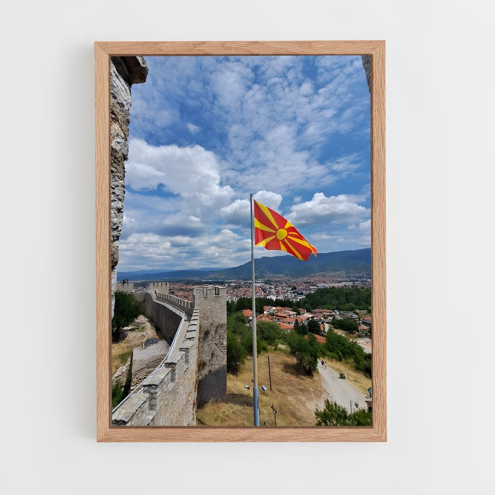 ap-north macedonia flag-1 cadre Bois clair