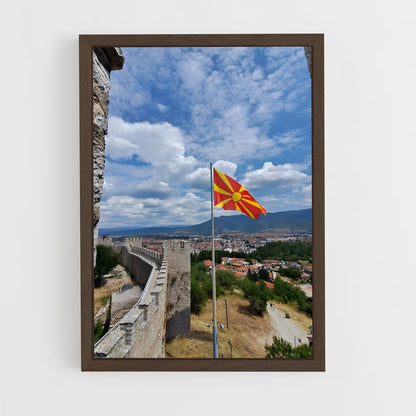 ap-north macedonia flag-1 cadre Bois foncé