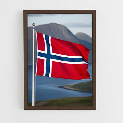 ap-norway flag-2 cadre Bois foncé