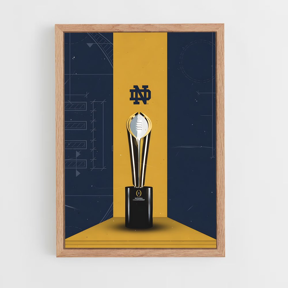 ap-notre dame fighting irish-3 cadre Bois clair