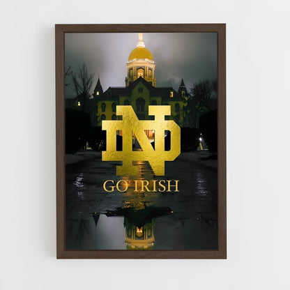 ap-notre dame fighting irish-7 cadre Bois foncé