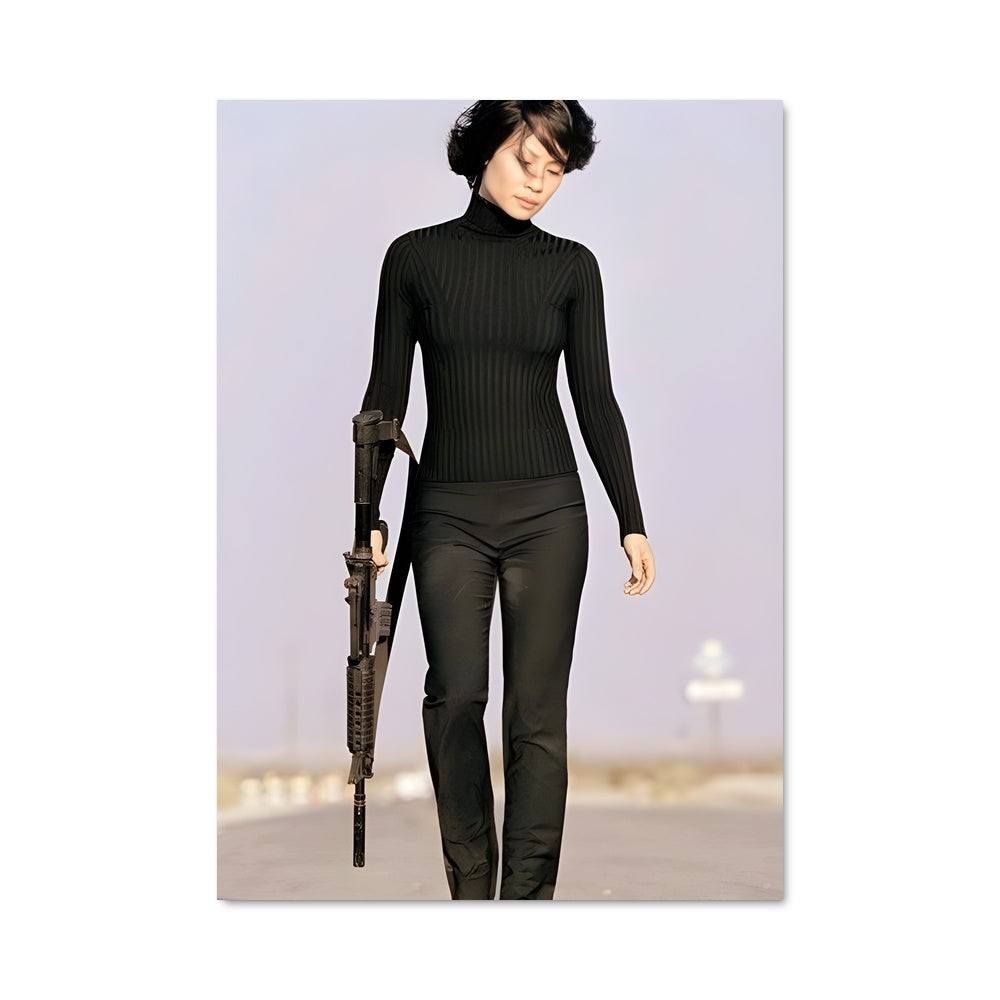 Poster Femme au Pistolet