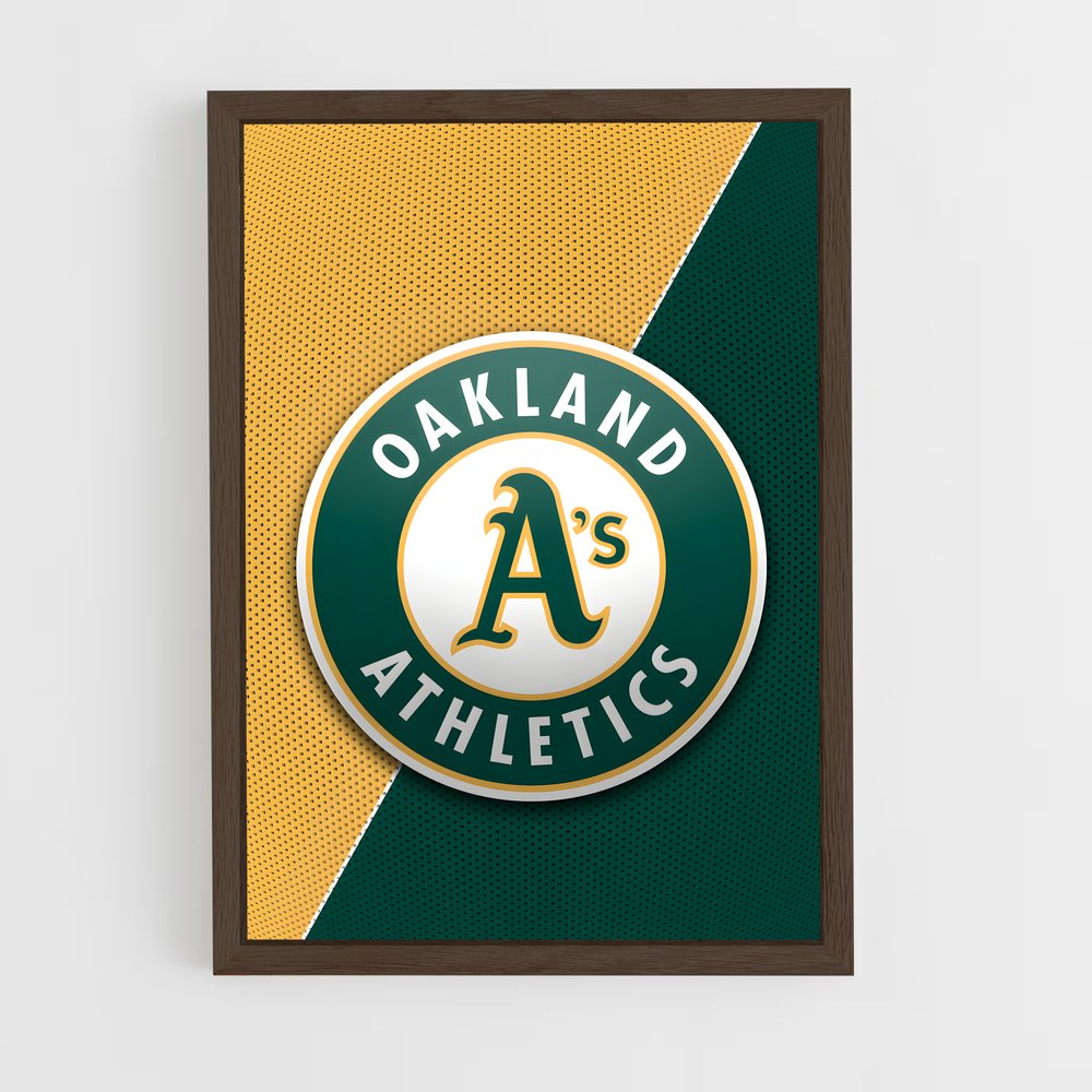 ap-oakland athletics-1 cadre Bois foncé