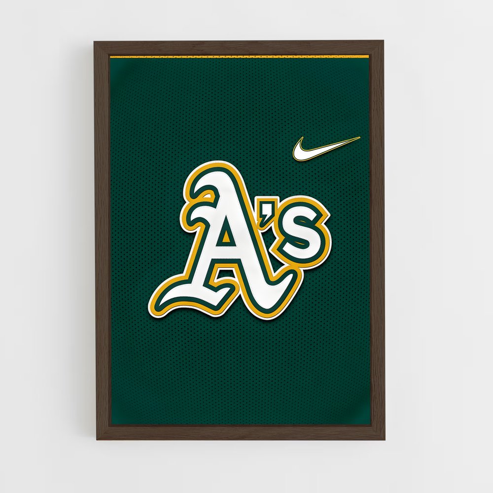 ap-oakland athletics-2 cadre Bois foncé