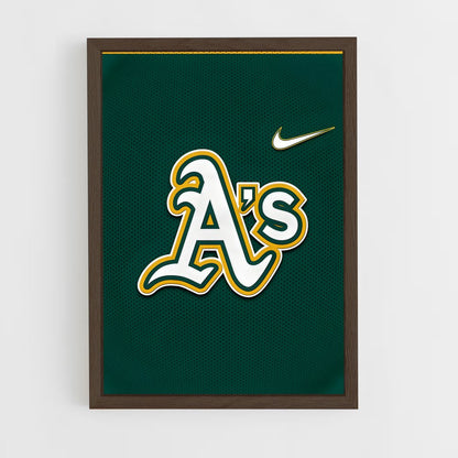 ap-oakland athletics-2 cadre Bois foncé
