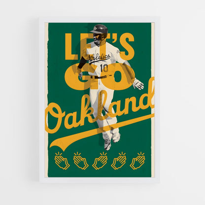 ap-oakland athletics-5 cadre Blanc