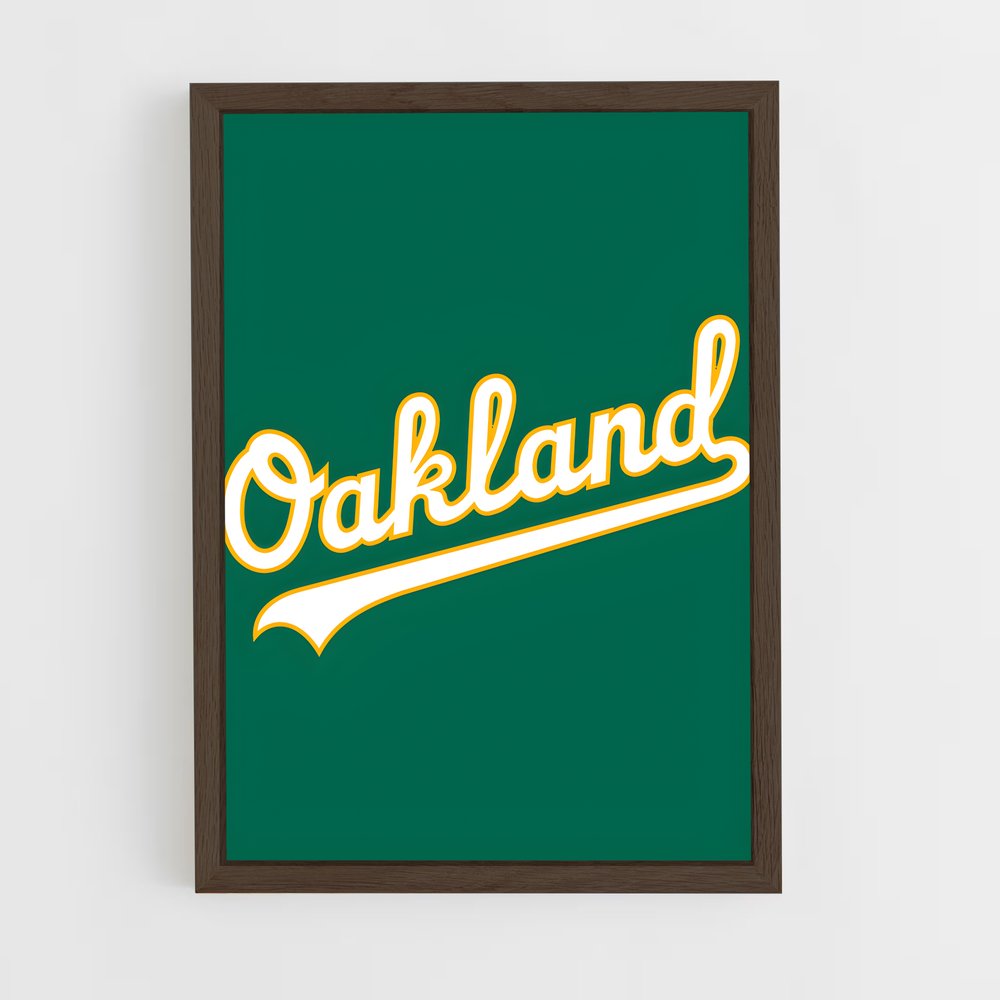 ap-oakland athletics-7 cadre Bois foncé