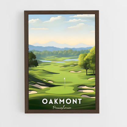 ap-oakmont country club-1 cadre Bois foncé