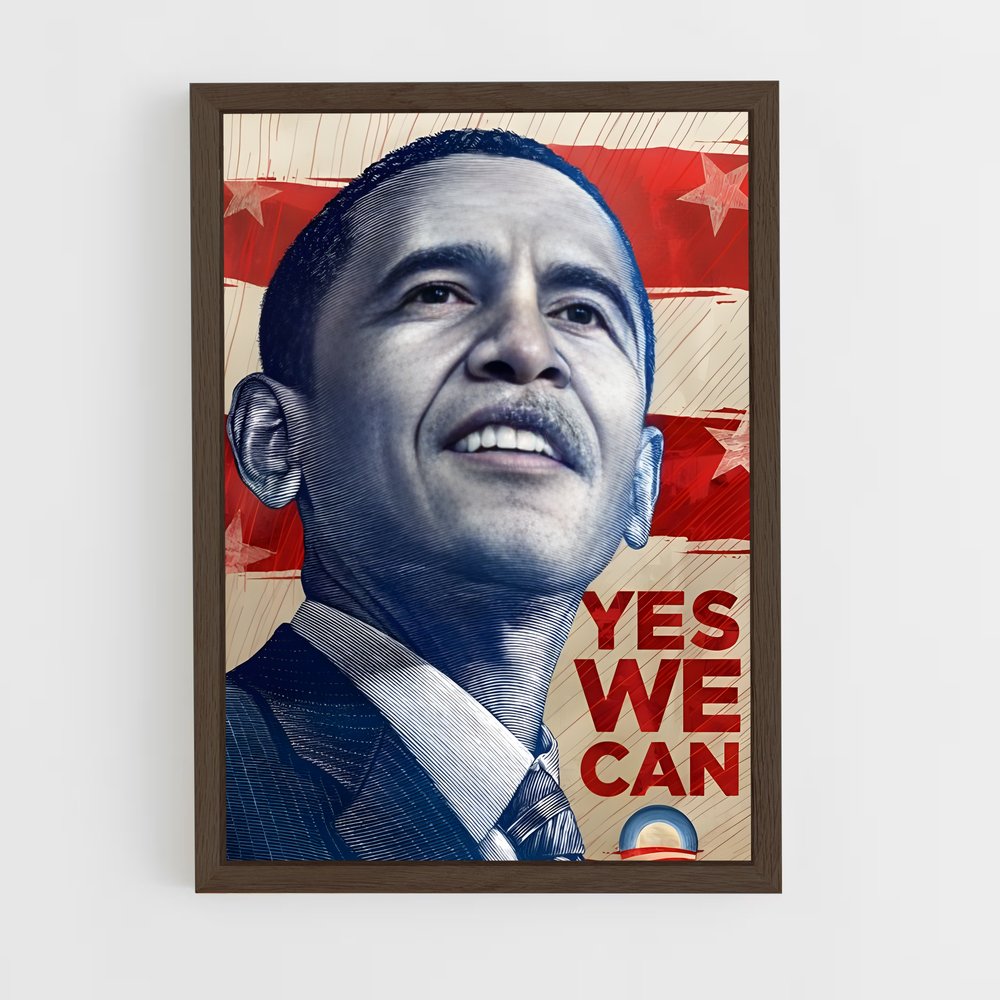 ap-obama hope poster-2 cadre Bois foncé