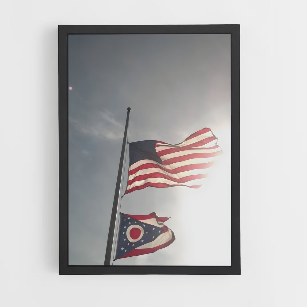 ap-ohio flag-1 cadre Noir