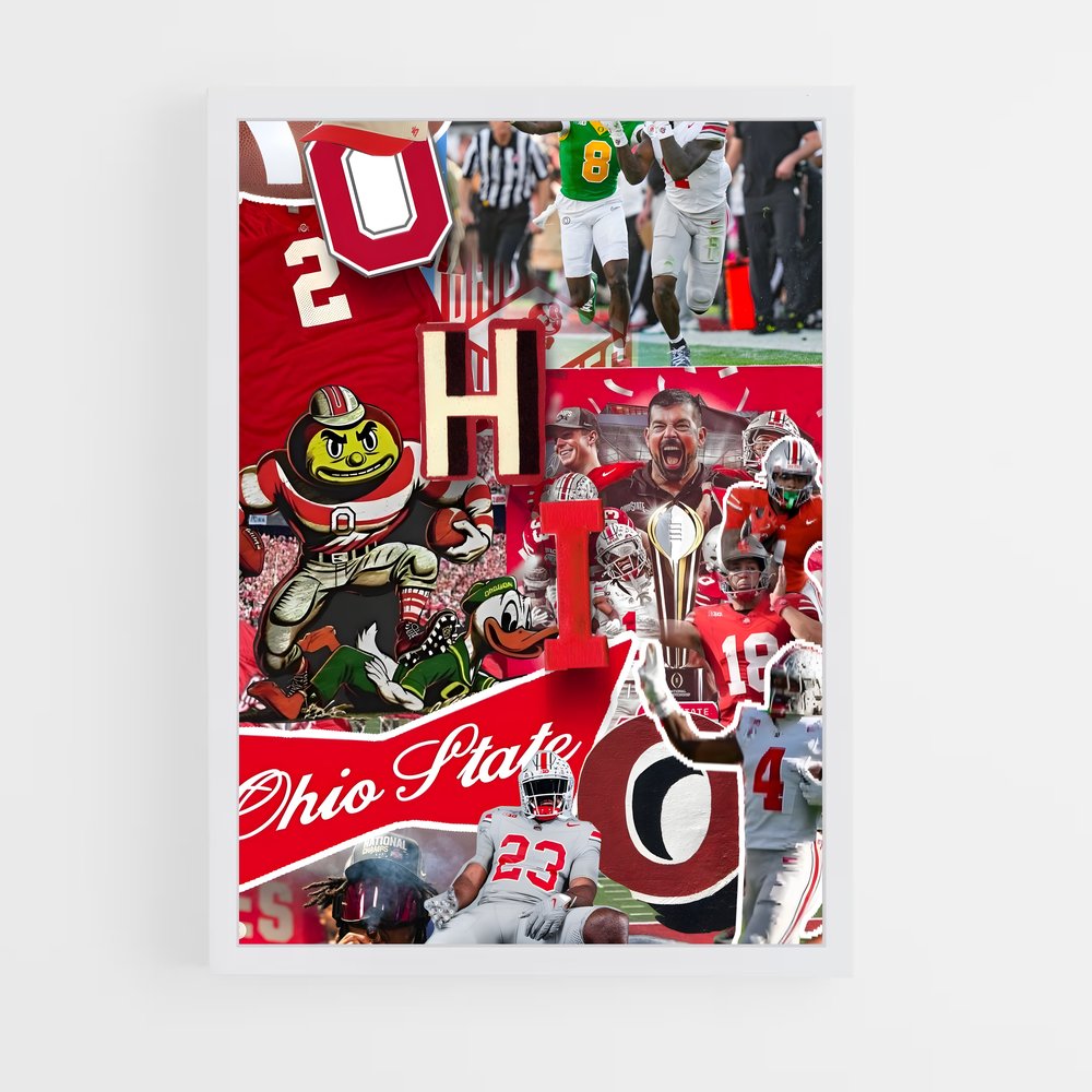 ap-ohio state buckeyes-1 cadre Blanc
