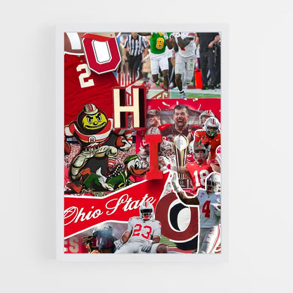 ap-ohio state buckeyes-1 cadre Blanc