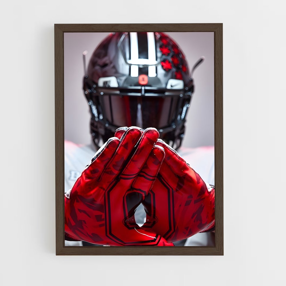 ap-ohio state buckeyes-2 cadre Bois foncé