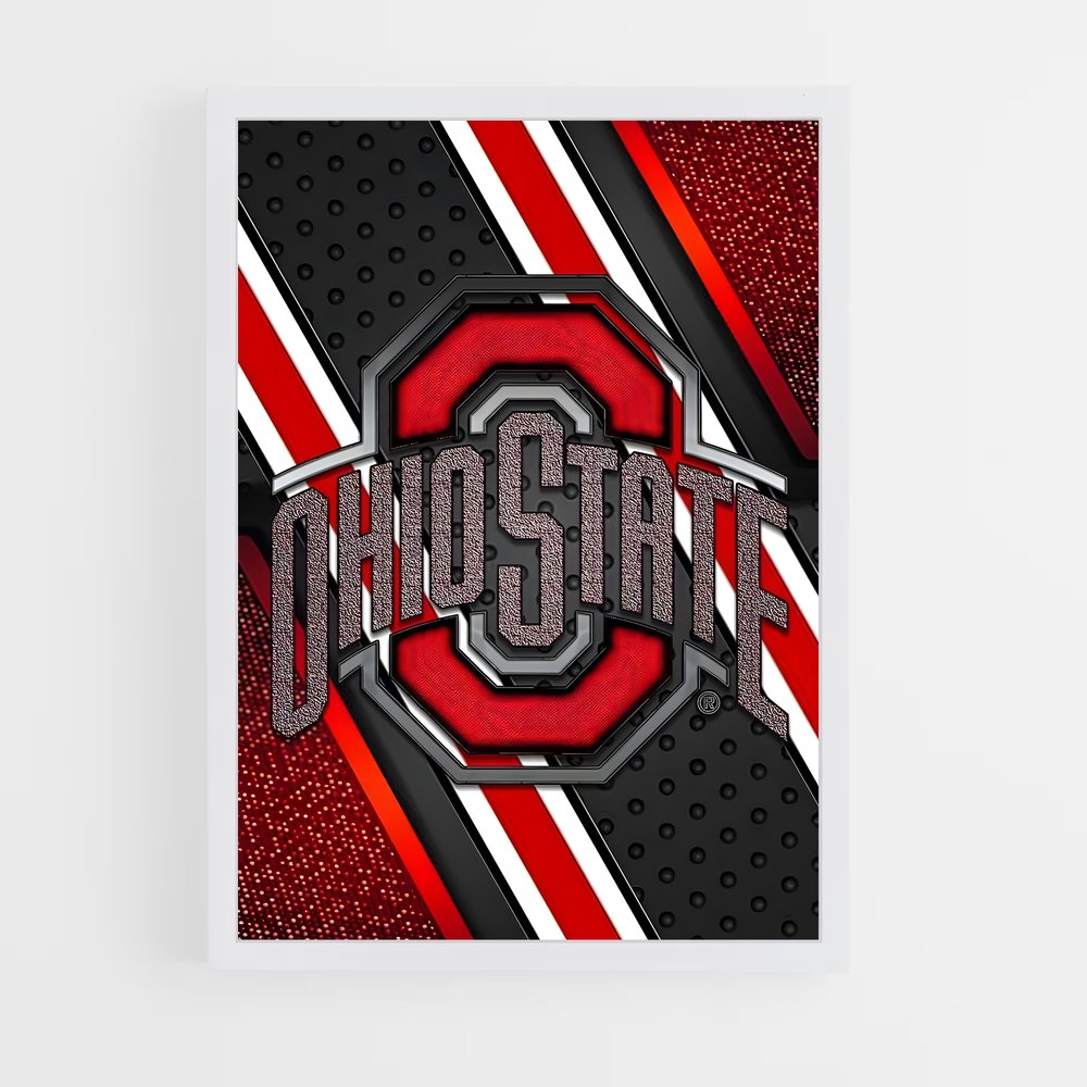 ap-ohio state buckeyes-3 cadre Blanc