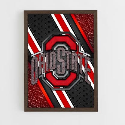 ap-ohio state buckeyes-3 cadre Bois foncé