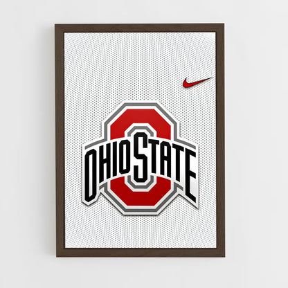 ap-ohio state buckeyes-8 cadre Bois foncé