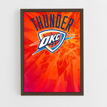 ap-oklahoma city thunder-3 cadre Bois foncé