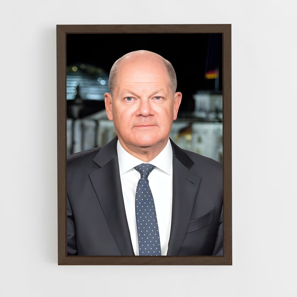 ap-olaf scholz-1 cadre Bois foncé