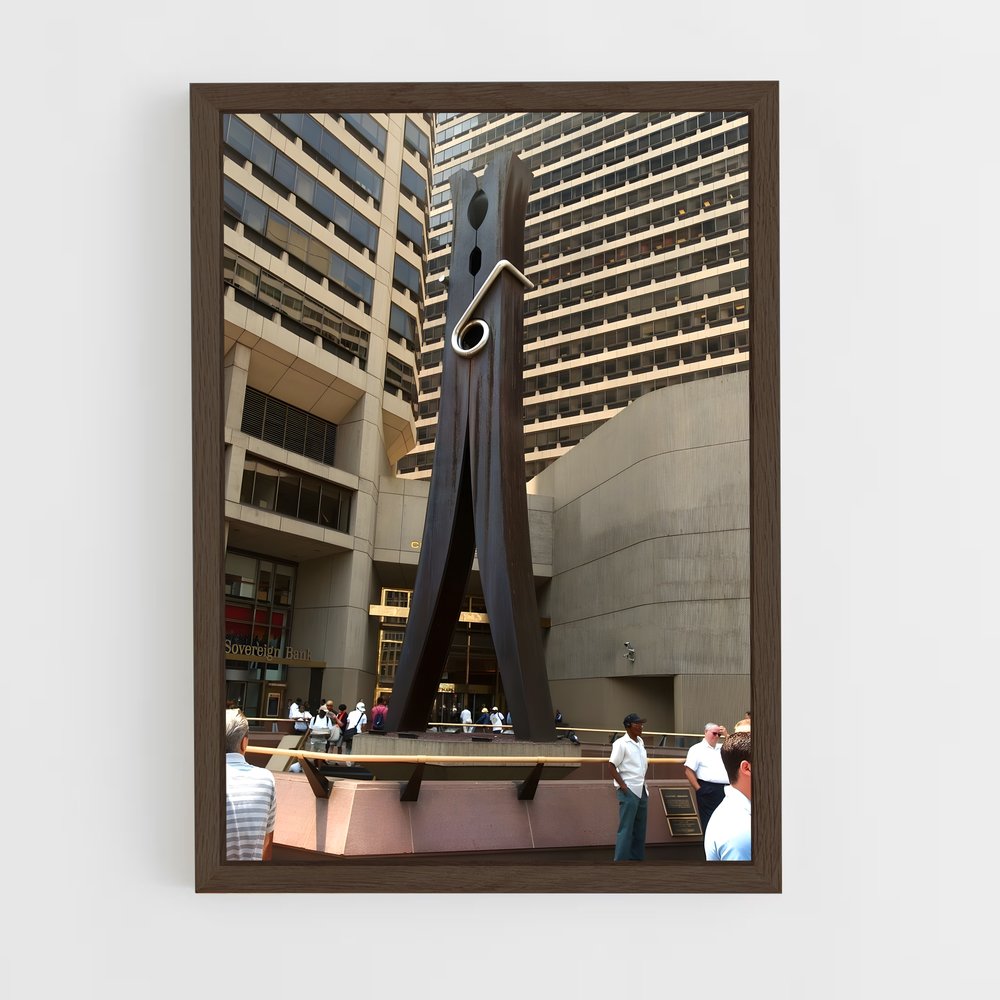 ap-oldenburg clothespin-3 cadre Bois foncé