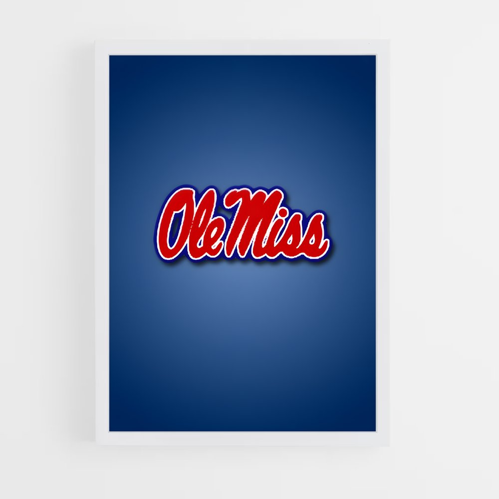 ap-ole miss rebels-1 cadre Blanc
