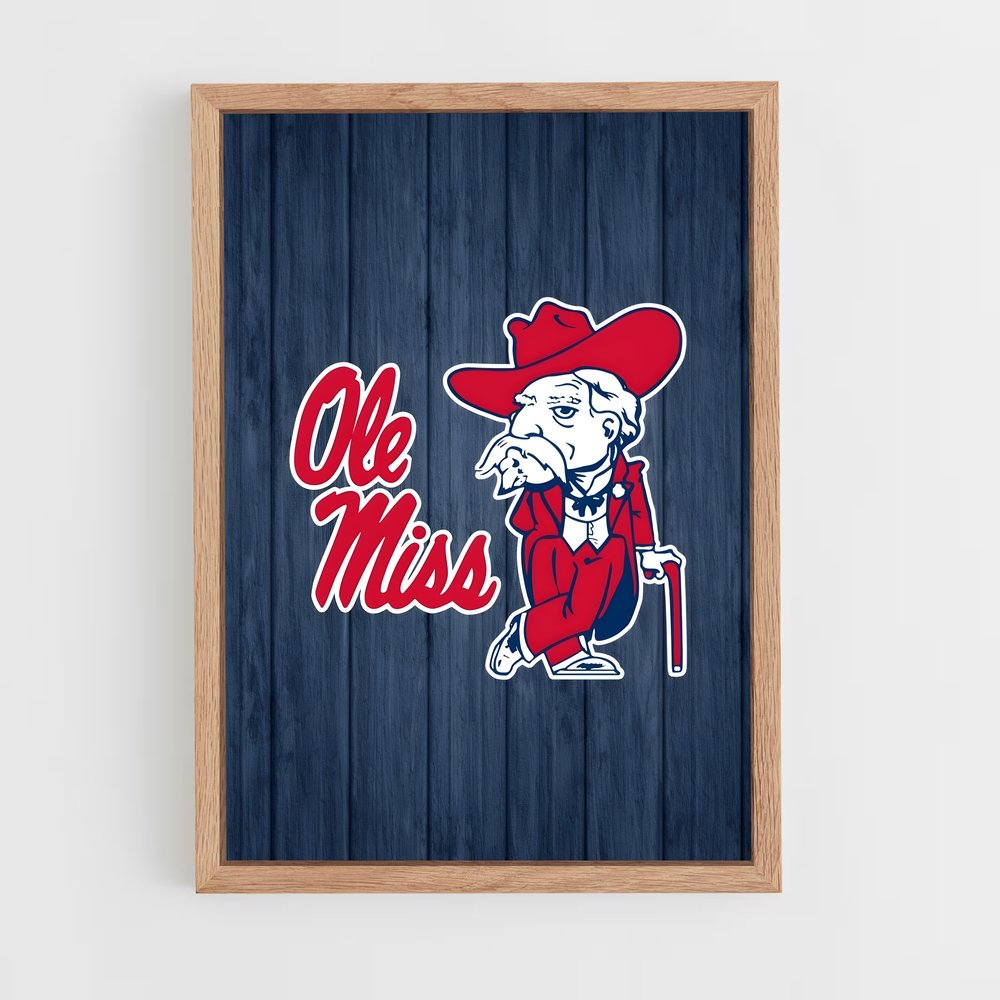 ap-ole miss rebels-3 cadre Bois clair