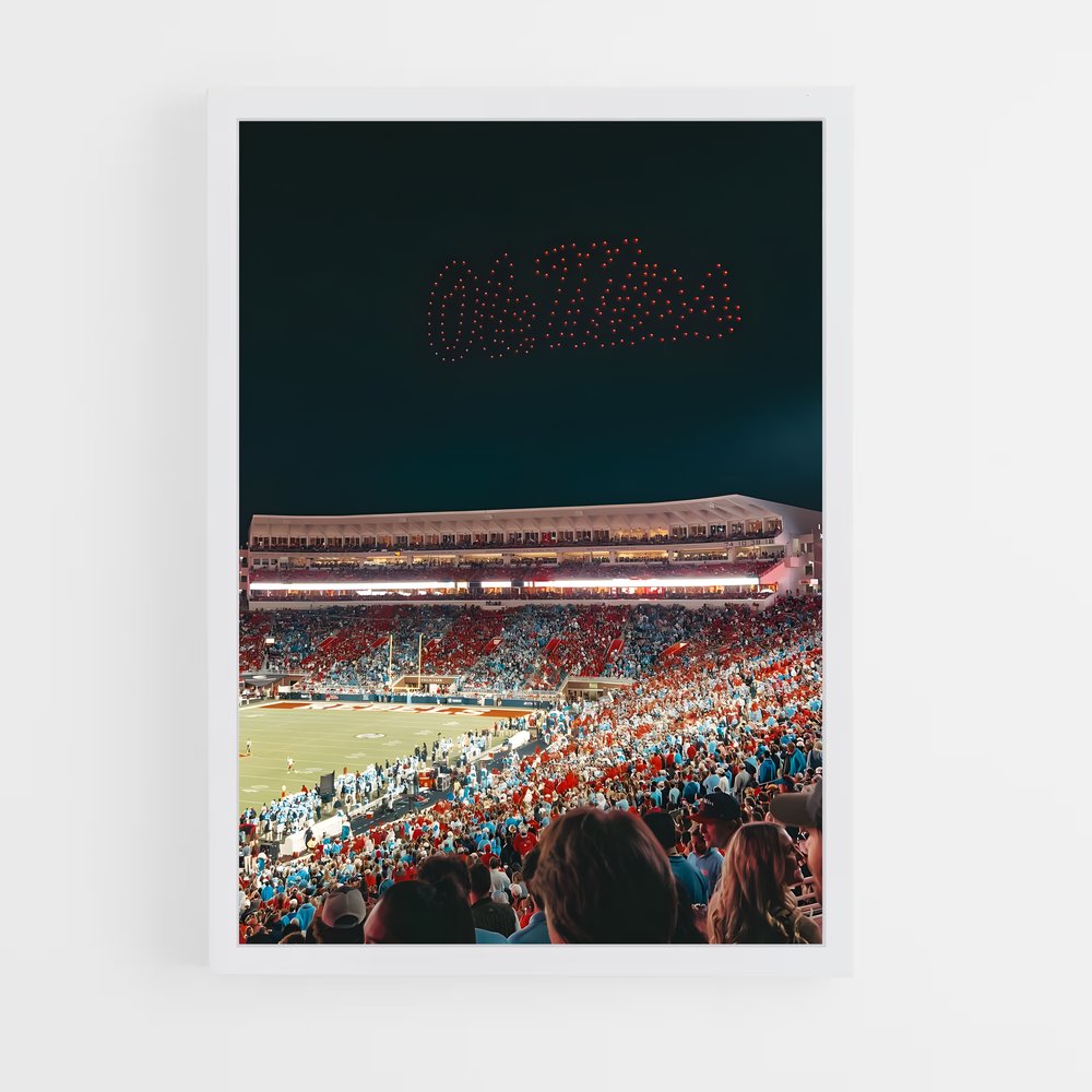 ap-ole miss rebels-6 cadre Blanc