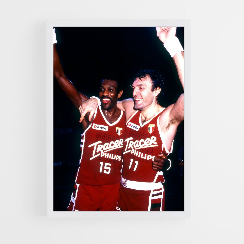 ap-olimpia milano basketball-1 cadre Blanc
