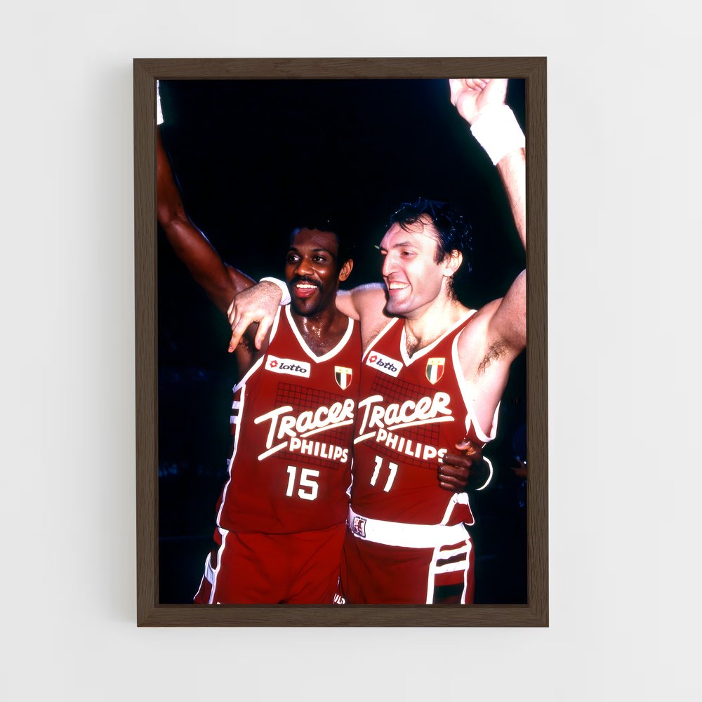 ap-olimpia milano basketball-1 cadre Bois foncé