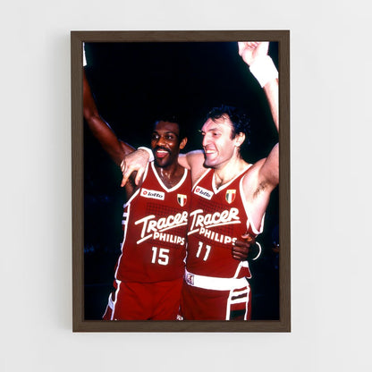 ap-olimpia milano basketball-1 cadre Bois foncé