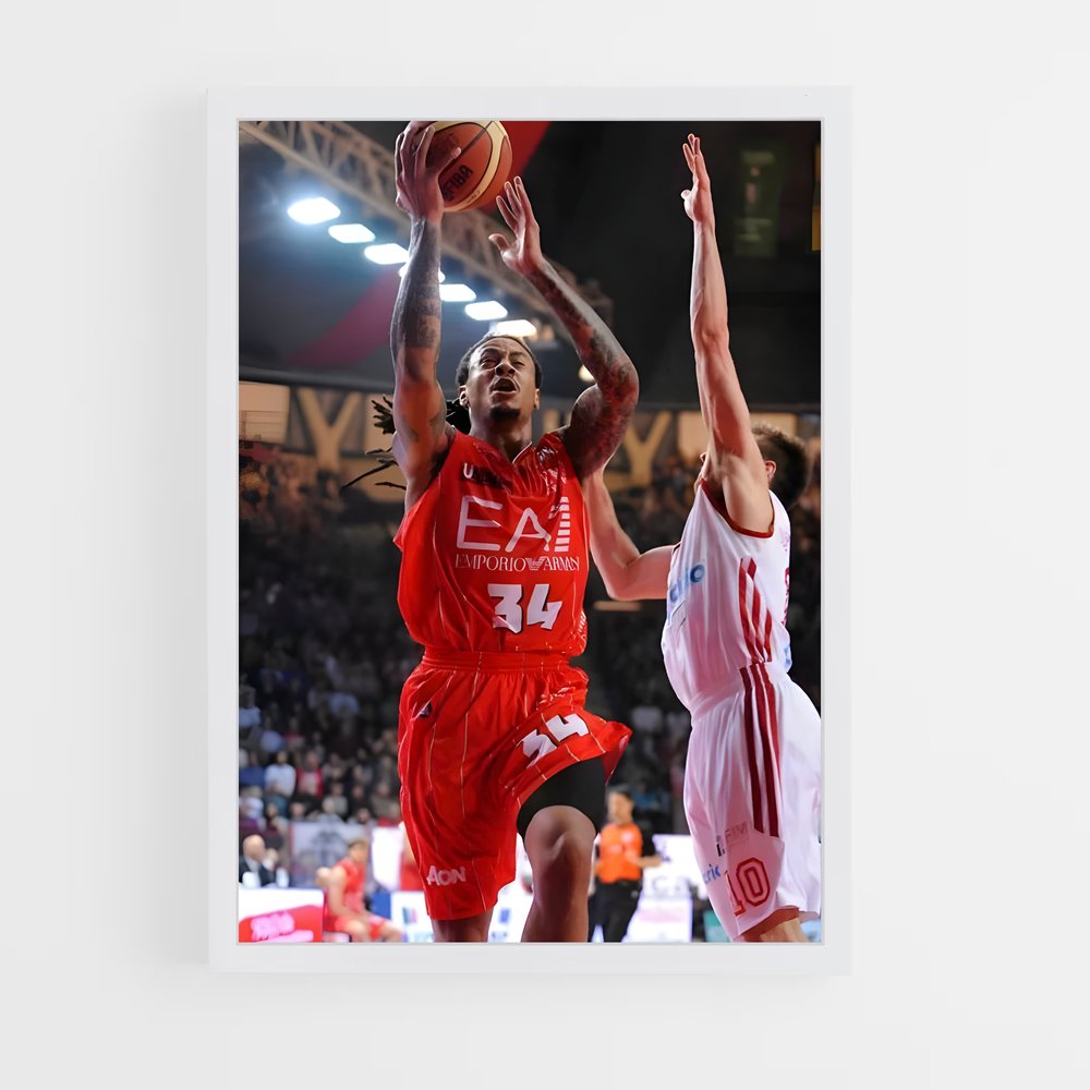 ap-olimpia milano basketball-2 cadre Blanc