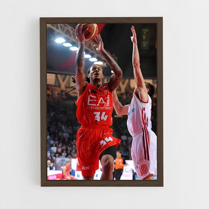 ap-olimpia milano basketball-2 cadre Bois foncé