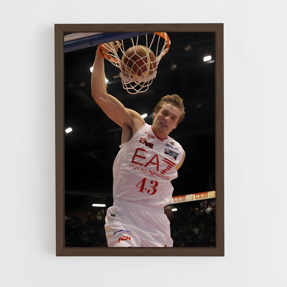 ap-olimpia milano basketball-3 cadre Bois foncé