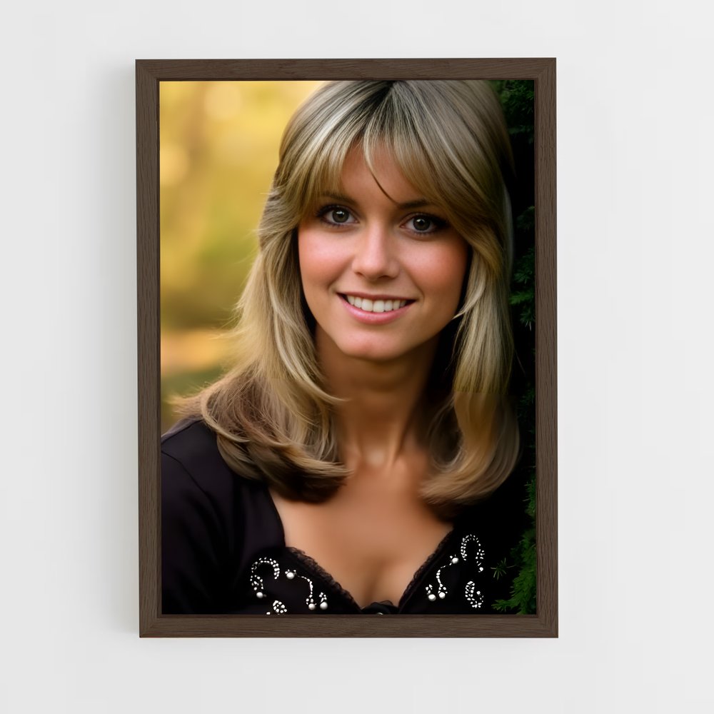 ap-olivia newton-john-11 cadre Bois foncé