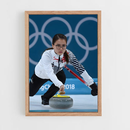 ap-olympics curling-2 cadre Bois clair