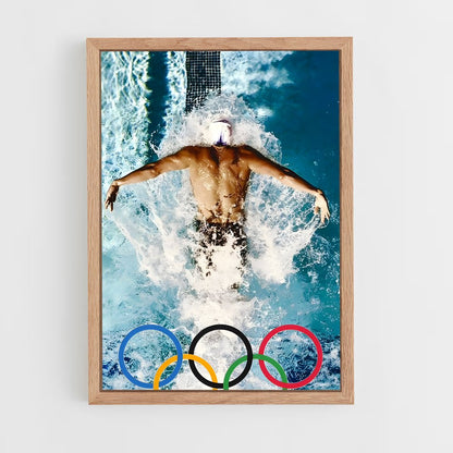 ap-olympics swimming-3 cadre Bois clair