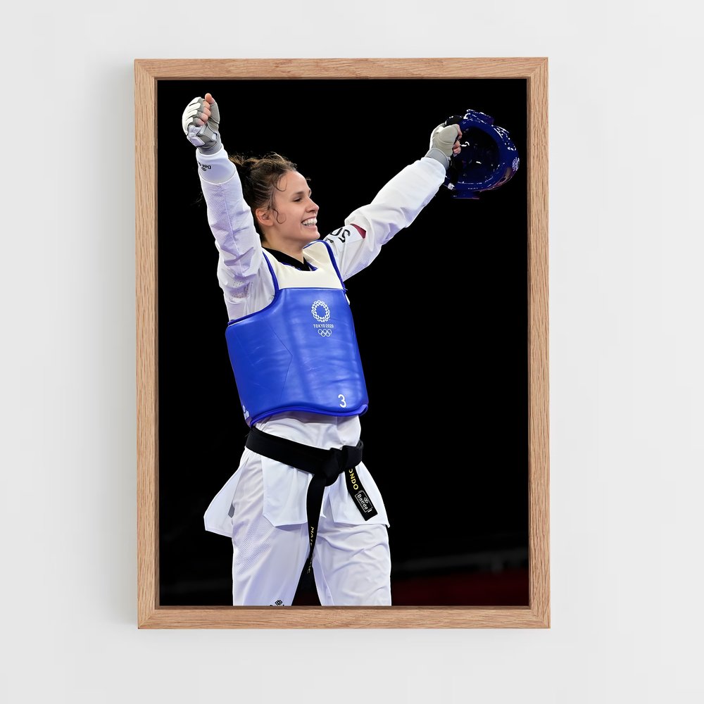 ap-olympics taekwondo-2 cadre Bois clair